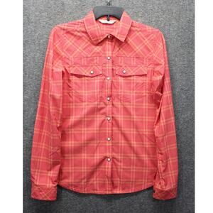 Stio Eddy Long-Sleeve Shirt Women's Small Pink Yellow Western Snap